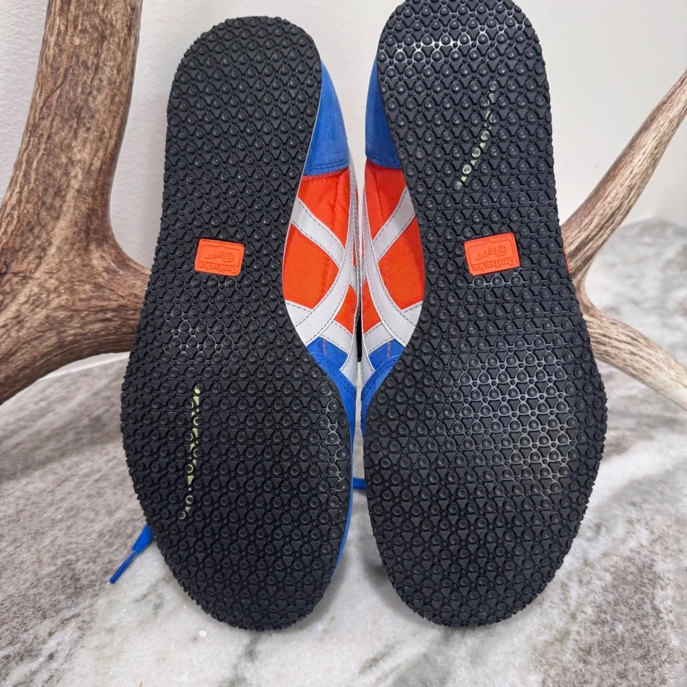 Onitsuka Tiger Serrano Blue Orange Men 10 D109L Low Top Sneakers Retro Running